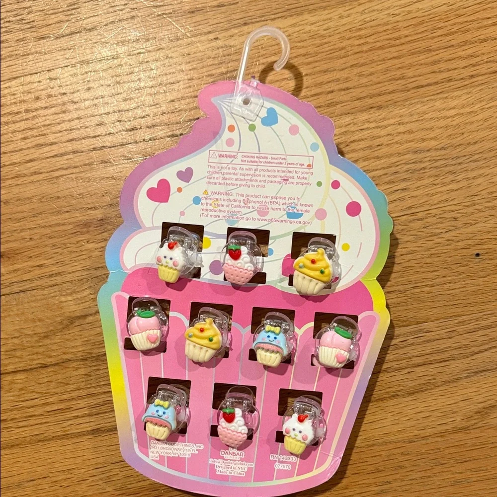 Oh So Sweet Cupcake Claw Hair Clips - Multicolor